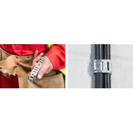 1 Bag of 100 - RS PRO Natural Steel Cable Clip, 8mm Max. Bundle