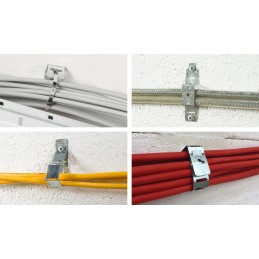 1 Bag of 100 - RS PRO Natural Steel Cable Clip, 8mm Max. Bundle