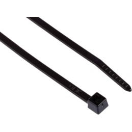 1 Bag of 100 - HellermannTyton Cable Tie, 175mm x 4 mm, Black Polyamide 6.6 (PA66), Pk-100