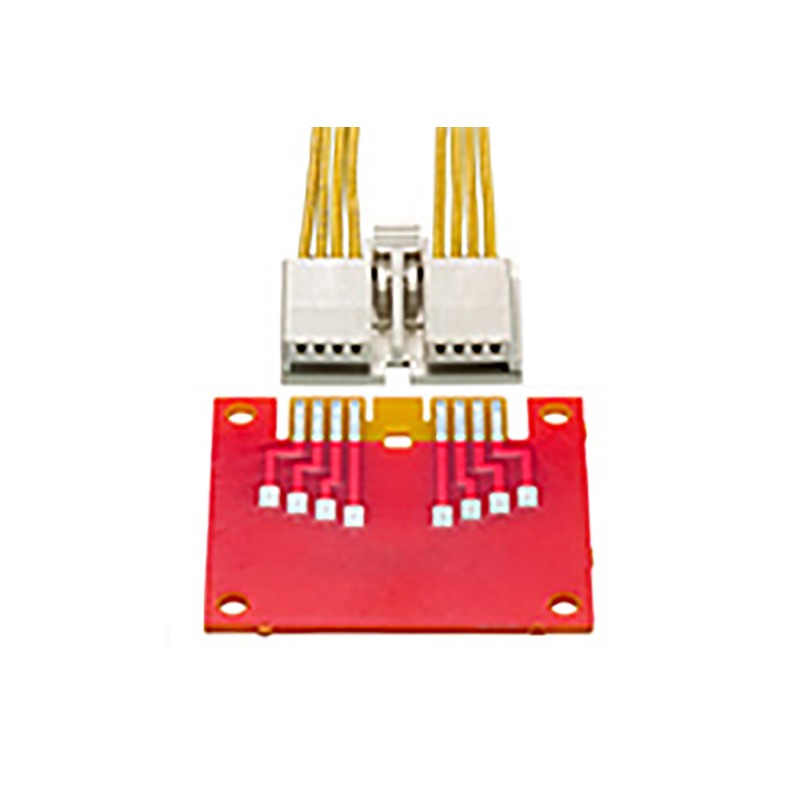 10 pcs - Molex EDGELOCK Series Right Angle Female Edge Connector, Straddle Mount, 6-Contacts, 2mm Pitch, 1-Row, Crimp Terminat