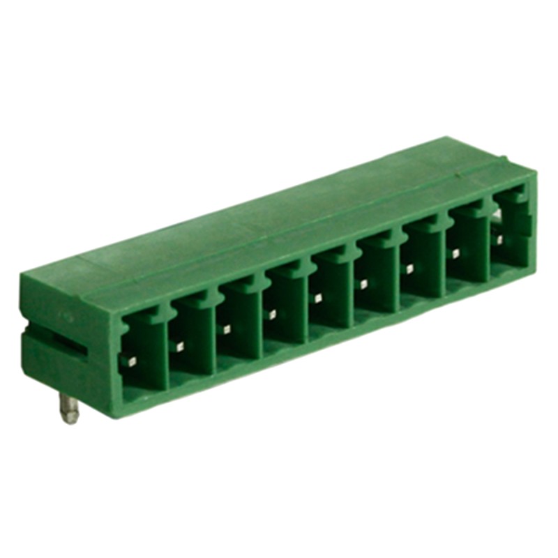 10 pcs - RS PRO 3.81mm Pitch 9 Way Right Angle Pluggable Terminal Block, Header, Through Hole, Solder Termination