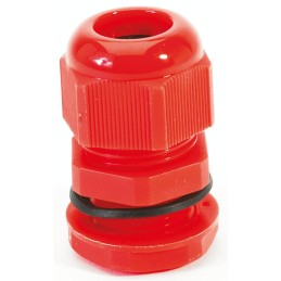 1 Bag of 5 - HellermannTyton NGM Series Red Nylon Cable Gland, M32 Thread, 18mm Min, 25mm Max, IP68