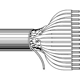 1 Box of 304 M - Belden Multicore Industrial Cable, 0.22 mm², 3 Cores, 24 AWG, Screened, 305m, Chrome Sheath