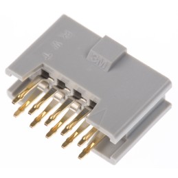 1 pcs - 3M 8500 Series Straight Through Hole Mount PCB Socket, 10-Contact, 2-Row, 2.54mm Pitch, Solder Termination