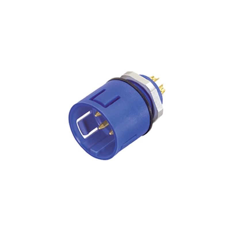 50 pcs - Binder Circular Connector, 3 Contacts, Panel Mount, Miniature Connector, Socket, Male, IP67, 720 Series