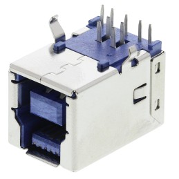 1 pcs - Wurth Elektronik Right Angle, PCB Mount, Socket Type B 3.0 USB Connector