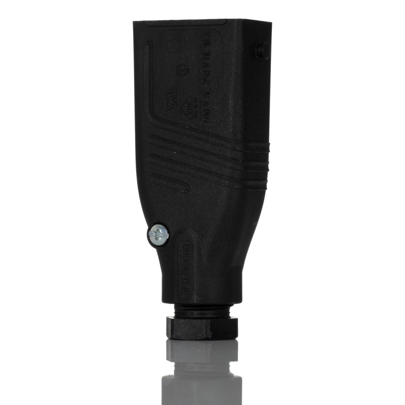 1 pcs - Hirschmann, ST IP54 Black Cable Mount 4P + E Industrial Power Plug, Rated At 10A, 230 V, 400 V