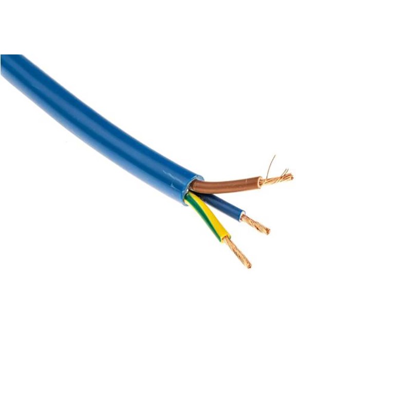 1 Reel of 100 M - RS PRO 3 Core Power Cable, 2.5 mm², 100m, Blue PVC Sheath, Arctic Grade, 300/500 V