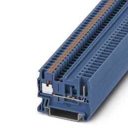 10 pcs - Phoenix Contact PT 2.5/1P BU Series Blue Feed Through Terminal Block, 0.14 - 4mm², Single-Level, Plug In