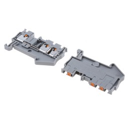 10 pcs - Phoenix Contact PT 2.5-TWIN Series Grey Feed Through Terminal Block, 0.14 - 4mm², Single-Level, Push In