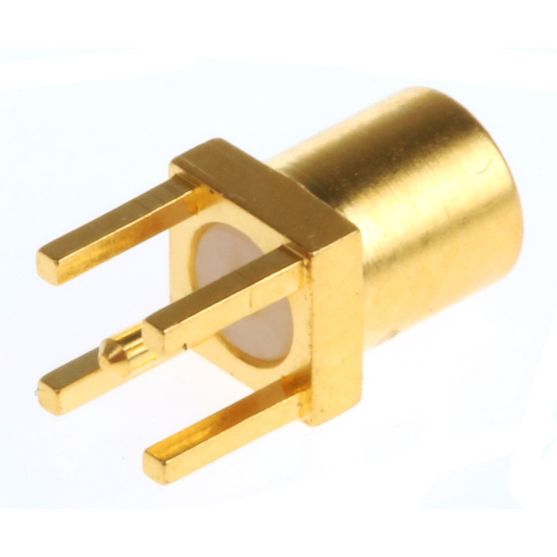 1 pcs - Huber+Suhner, jack Through Hole MMCX Connector, 50Ω, Solder Termination, Straight Body