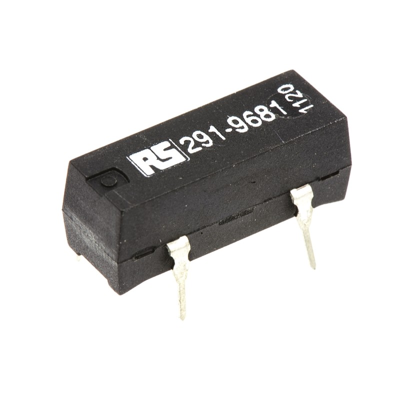 1 pcs - RS PRO PCB Mount Reed Relay, 12V dc Coil, SPST, 300V dc Max, 0.5 A Max, 1000Ω