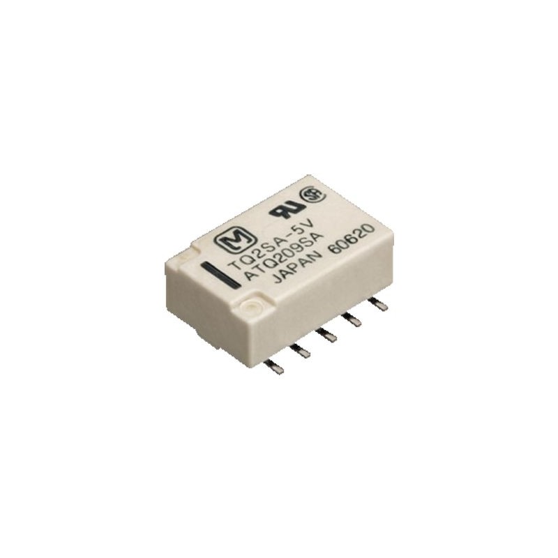 1 pcs - Panasonic Surface Mount Non-Latching Relay, 5V dc Coil, 28.1mA Switching Current, DPDT