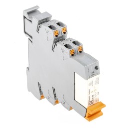 1 pcs - Phoenix Contact PLC-RPT- 24DC/21-21 Series Interface Relay, DIN Rail Mount, 24V dc Coil, DPDT, 2-Pole