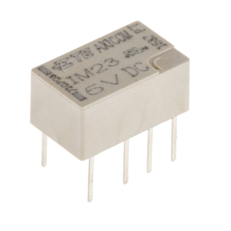 1 pcs - TE Connectivity PCB Mount Signal Relay, 5V dc Coil, 2A Switching Current, DPDT
