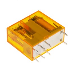 1 pcs - Finder PCB Mount Power Relay, 230V ac Coil, 8A Switching Current, DPDT