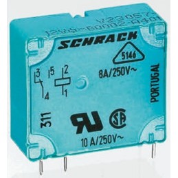 1 pcs - TE Connectivity PCB Mount Power Relay, 12V dc Coil, 5A Switching Current, SPDT