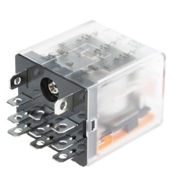 1 pcs - RS PRO Plug In Power Relay, 24V ac Coil, 10A Switching Current, 3PDT