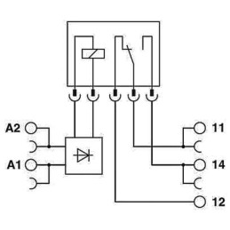 1 pcs - Phoenix Contact PLC-RSC-24DC/21 Series Interface Relay, DIN Rail Mount, 24V dc Coil, SPDT, 1-Pole
