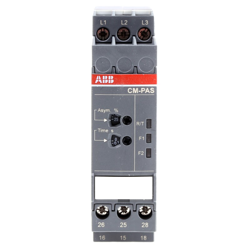 1 pcs - ABB Phase Monitoring Relay, 3 Phase, DPDT, 300 - 500V ac, DIN Rail