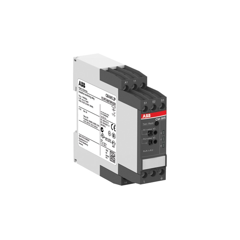 1 pcs - ABB Insulation Monitoring Relay, 1, 3 Phase, SPDT, 0 - 250V ac, DIN Rail