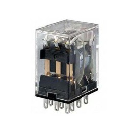 1 pcs - Omron Plug In Power Relay, 120V ac Coil, 5A Switching Current, 3PDT