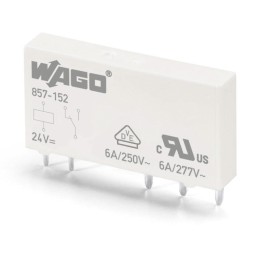 1 pcs - Wago Plug In Power Relay, 12V dc Coil, 6A Switching Current, SPDT