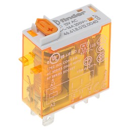 1 pcs - Finder Plug In Power Relay, 12V ac Coil, 25A Switching Current, SPDT
