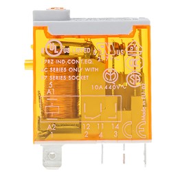 1 pcs - Finder Plug In Power Relay, 12V ac Coil, 25A Switching Current, SPDT