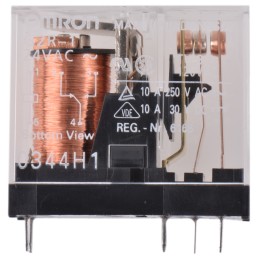 1 pcs - Omron PCB Mount Power Relay, 24V ac Coil, 10A Switching Current, SPST