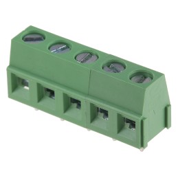 10 pcs - RS PRO PCB Terminal Block, 5-Contact, 5mm Pitch, Through Hole Mount, 1-Row, Screw Termination
