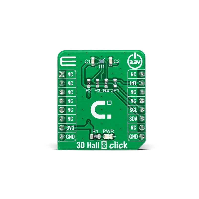 1 pcs - MikroElektronika 3D Hall 8 Click 3D Magnetic Sensor mikroBus Click Board for TLI493D-W2BW