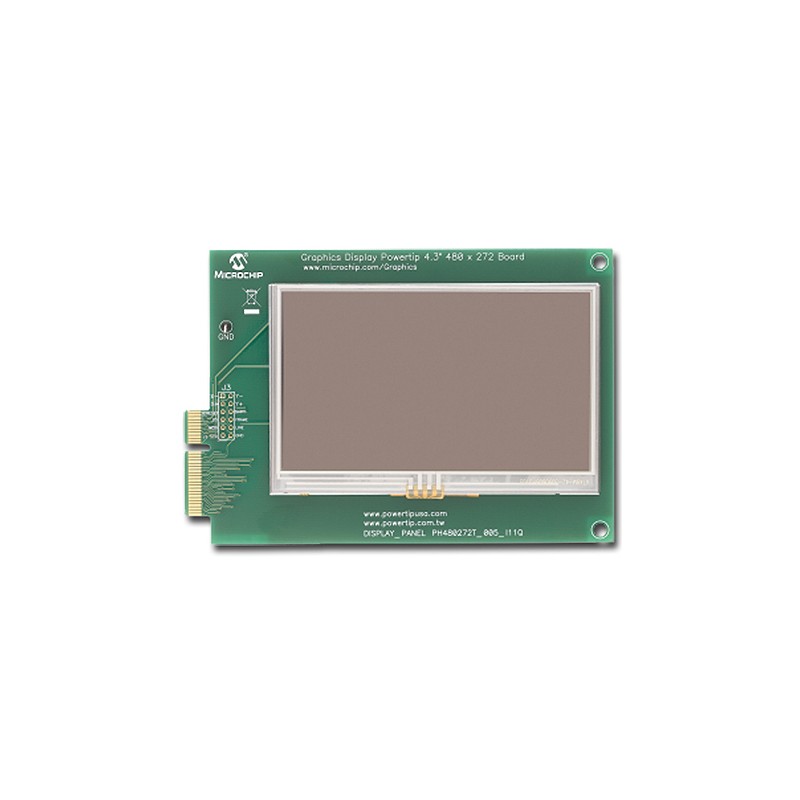 1 pcs - Microchip AC164127-6, Graphics Display Powertip 4.3in LCD Daughter Board for PICtail Plus LCD Controller Board