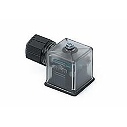 1 pcs - Molex 121207 2P+E DIN 43650 A DIN 43650 Solenoid Connector with Indicator Light, 24 V Voltage