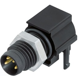1 pcs - binder Circular Connector, 4 Contacts, Panel Mount, M8 Connector, Socket, Male, IP65, IP67, 718 Series