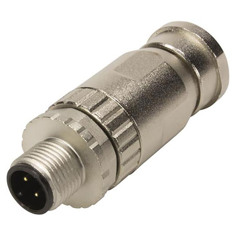 1 pcs - HARTING Circular Connector, 3 Contacts, Cable Mount, M8 Connector, Plug, Male, IP67, M8 Series