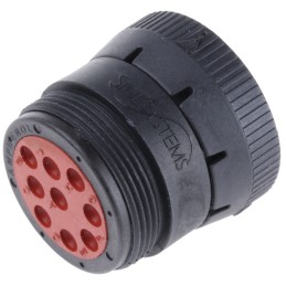1 pcs - Amphenol Circular Connector, 9 Contacts, Cable Mount, Plug, Male, IP67, AHD Series