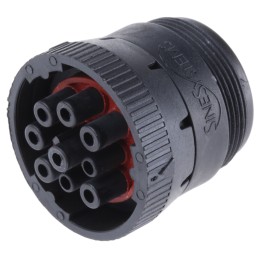 1 pcs - Amphenol Circular Connector, 9 Contacts, Cable Mount, Plug, Male, IP67, AHD Series