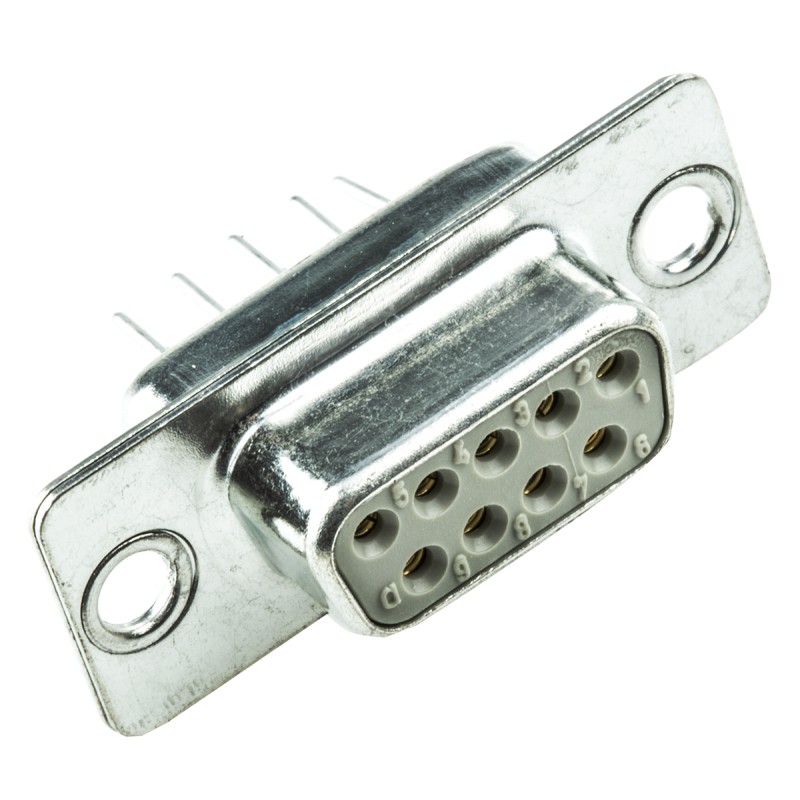 1 pcs - HARTING 9 Way Through Hole D-sub Connector Socket, 2.74mm Pitch