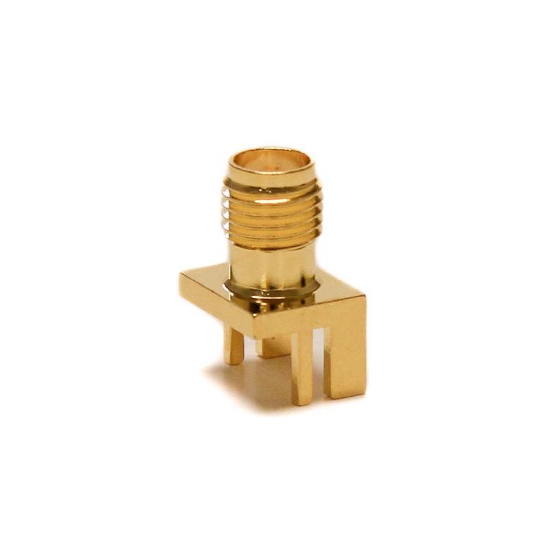 1 pcs - Mueller Electric, jack Edge Mount SMA Connector, 50Ω, Solder Termination, Straight Body