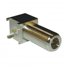 1 pcs - Amphenol RF, Plug Through Hole N Connector, 50Ω, Solder Termination, Right Angle Body