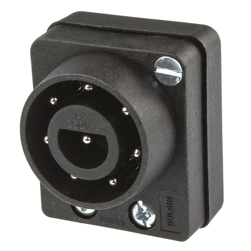 1 pcs - Bulgin Power Connector Cable Mount Plug, 8, Screw Down Termination, 6A, 250 V ac