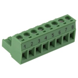 1 pcs - Phoenix Contact 5.08mm Pitch 8 Way Right Angle Pluggable Terminal Block, Plug, Plug-In, Screw Termination