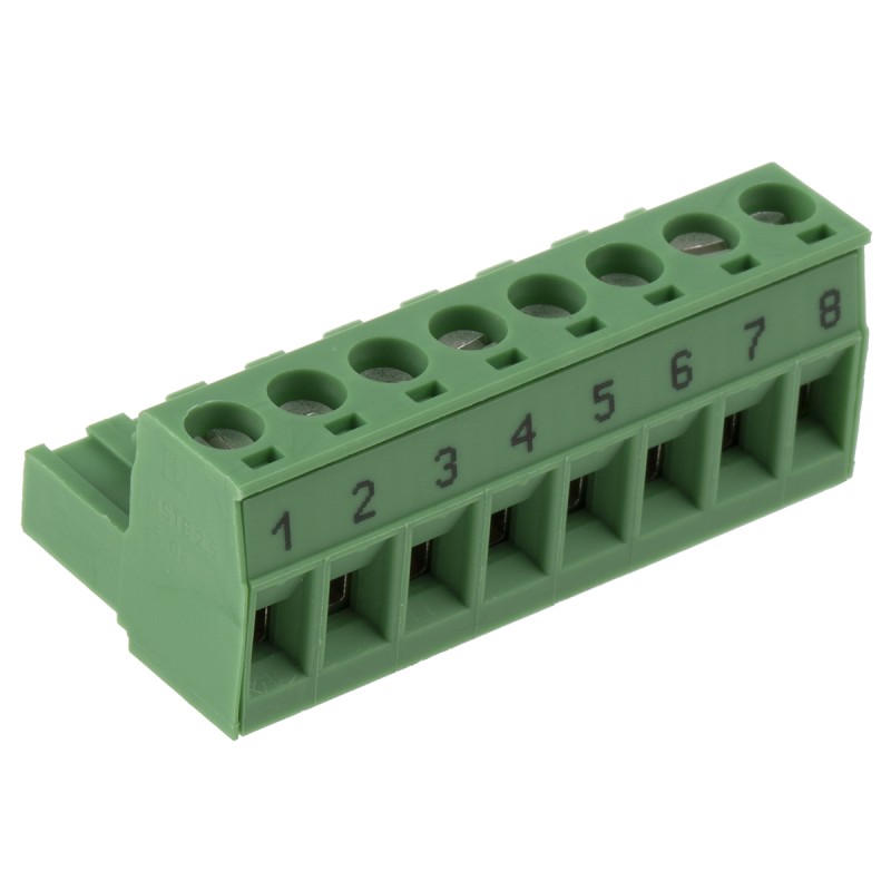 1 pcs - Phoenix Contact 5.08mm Pitch 8 Way Right Angle Pluggable Terminal Block, Plug, Plug-In, Screw Termination