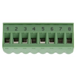 1 pcs - Phoenix Contact 5.08mm Pitch 8 Way Right Angle Pluggable Terminal Block, Plug, Plug-In, Screw Termination