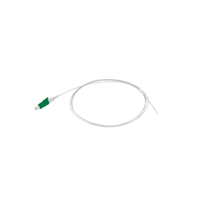 1 pcs - Amphenol Industrial LC to SC Tight Buffer OS2 Single Mode OS2 Fibre Optic Cable, 900μm, White, 1m