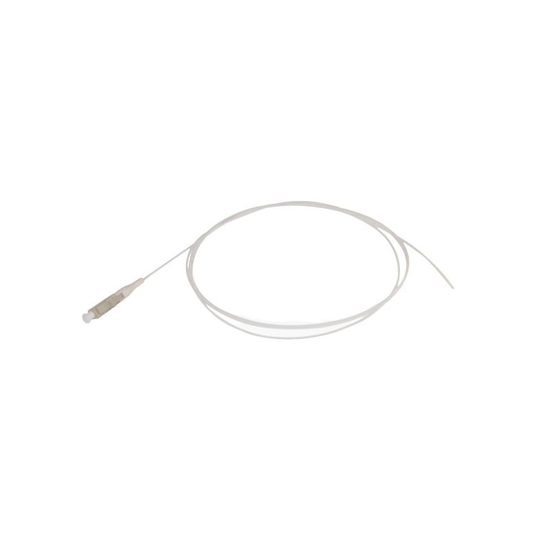 1 pcs - Amphenol Industrial LC to SC Tight Buffer OS2 Single Mode OS2 Fibre Optic Cable, 900μm, White, 1m