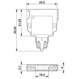 1 pcs - Phoenix Contact P-CO Series Grey Component Terminal Block