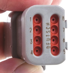 1 pcs - Deutsch, DTM Automotive Connector Socket 8 Way, Crimp Termination