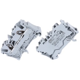 10 pcs - Wago TOPJOB S, 2006 Series Grey Feed Through Terminal Block, 6mm², Single-Level, Push-In Cage Clamp Termination, ATEX,